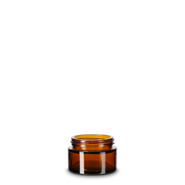 30 ml glass jar brown glass GL 46 round