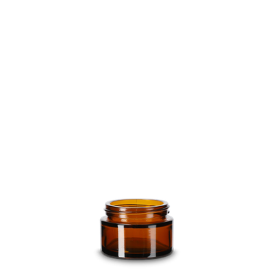 30 ml glass jar brown glass GL 46 round