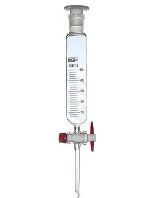 Zylindrischer Scheidetrichter mit PTFE-Hahn 100 ml
