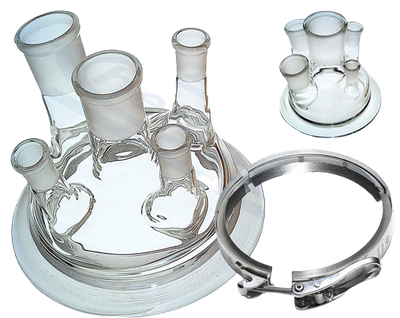 Reaction vessel lid, clamp and ring Rubber sealing ring
