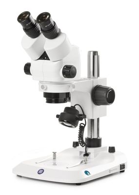 StereoBlue SB.1702-P Stereo microscope Biocular with 0.5 - 5.5x zoom EVO and Column stand with 3 W LED