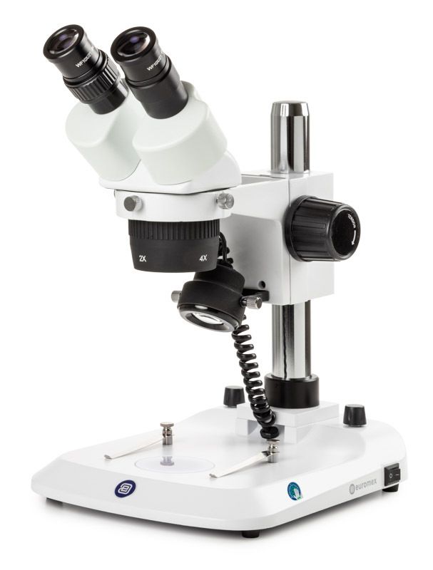 StereoBlue SB.1402-P Stereo microscope Biocular with 2x/4x objectives and column stand with 3 W LED
