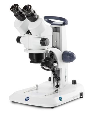 StereoBlue SB.1902-P Stereo microscope Biocular with 0.7 - 4.5x zoom and column stand with 3 W LED