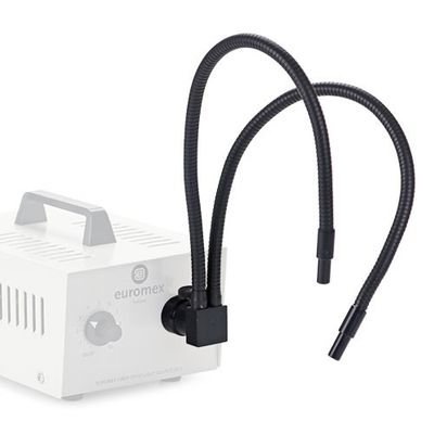 Guía de luz autoportante de dos brazos, fibra óptica, 70 cm de largo, 4 mm de diámetro