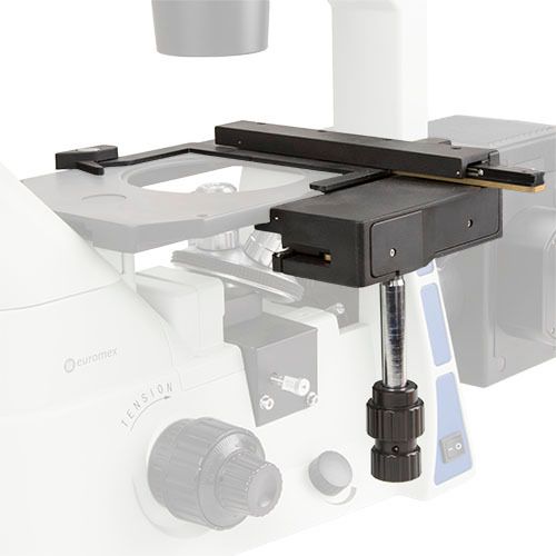 XY cross stage, 120 x 78 mm, for Oxion Inverso inverted microscopes