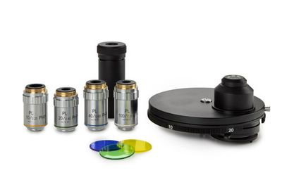 Zernike-Phasenkontrast-Kit mit PLPH i Plan Phase 10/20/S40/S100 Ölimmersions-IOS-Objektiven, rotierendem Zernike-Kondensor, Teleskop und Grünfilter