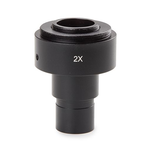 Universal SLR adapter with built-in 2x lens for standard Ø 23.2 mm tube. Needs T2 adapter