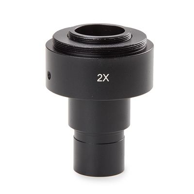 Adattatore reflex universale con obiettivo 2x integrato per tubo standard Ø 23,2 mm. Necessita di adattatore T2