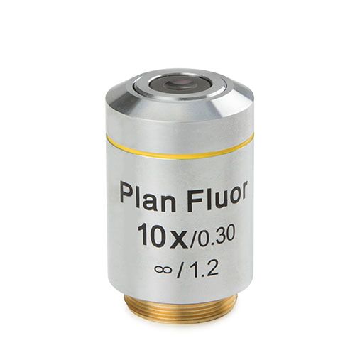 Long working distance plan Fluarex 10x/0.30 infinity corrected IOS objective, corrected for 1 mm petri dish thickness