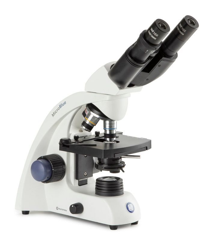 MicroBlue MB.1652 Biocular with 4/10/S40x/S60x objectives and cross stage