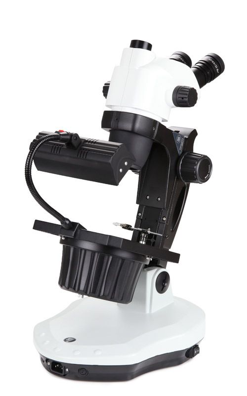 NexiusZoom (EVO) NZ.1903-GEMF for gemology Triocular with 0.67-4.5 objective and striking 7 W fluorescent lighting