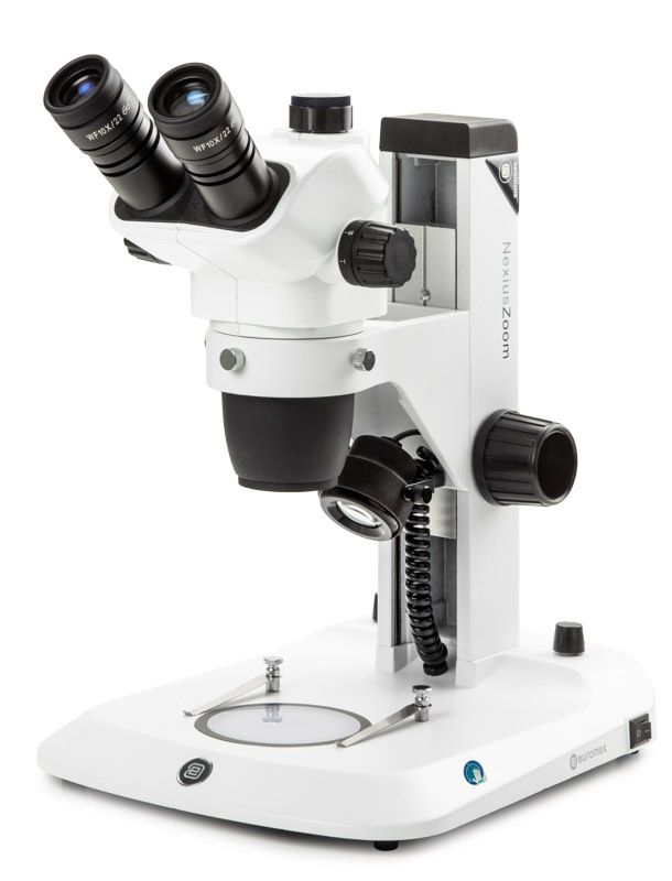NexiusZoom NZ.1903-S Stereo microscope Triocular with WF10x/22mm Eyepiece and rack and pinion stand