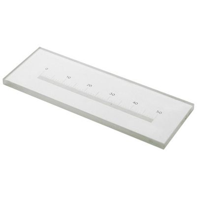 Micrometer slide 76 x 26 mm, 50 mm divided into 500 parts, 100 m per division