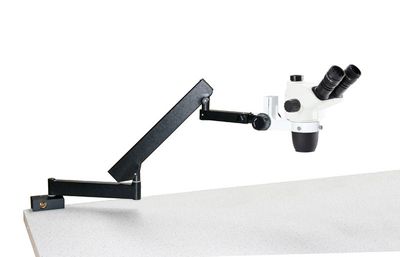 NexiusZoom NZ.1903-A Stereomicroscope Triocular with WF10x/22mm Eyepiece and Adjustable swivel arm tripod on table clamp