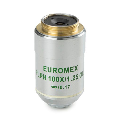 Unendlich korrigiertes Planphasenobjektiv S100x/1,25. Arbeitsabstand 0,18 mm