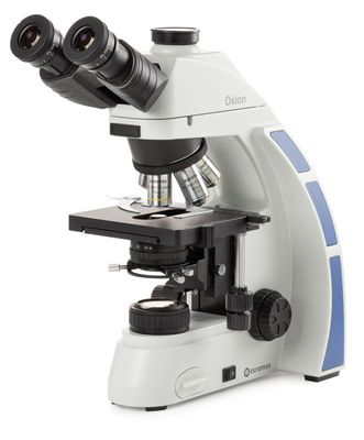Oxion OX.3065 Trinocular con objetivos Plan semi apo Fluarex 4x/10x/S40x/S100x oil IOS y condensador Abbe