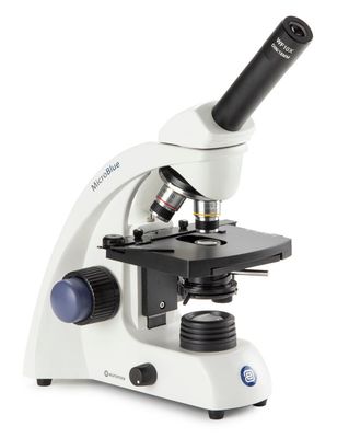 MicroBlue MB.1651 Microscopio monocular con objetivos 4/10/S40x/S60x y platina cruzada