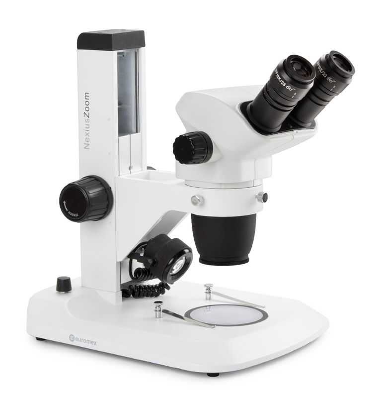 NexiusZoom NZ.1702-S Stereo Microscope Biocular with WF10x/23mm Eyepiece and Rack-and-pinion Stand