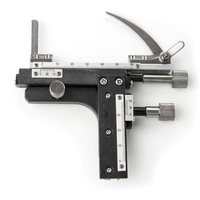 Montierbarer 51 x 26 mm XY-Kreuztisch mit Nonius und Horizontalverstellung für die EcoBlue-Serie