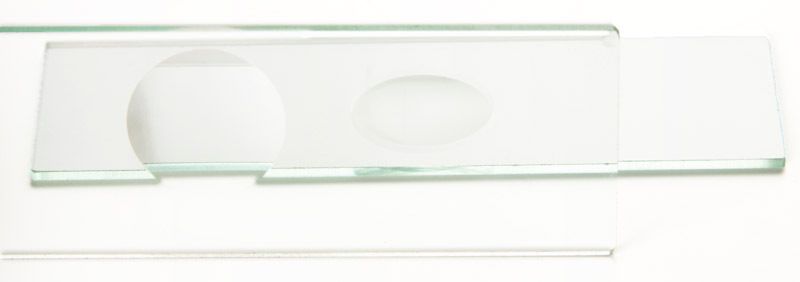 Microscope slides with ground cavity. Packed per 10 pieces