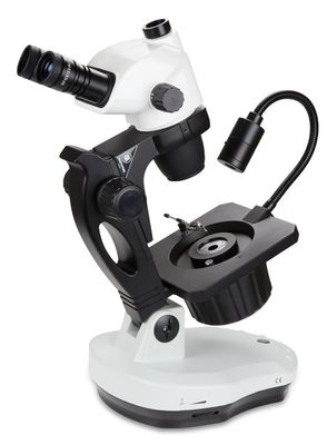 NexiusZoom (EVO) NZ.1703-GEMF for gemology Triocular with 0.65-5.5 objective and striking 7 W fluorescent lighting