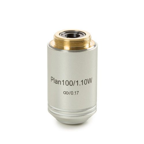 Plan PLi S100x/1.10 IOS water immersion objective. Working distance 0.14 mm. Cover glass 0.17 mm corrected