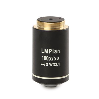 Planen Sie ein halbapochromatisches PLM 100x/0,80 LWD IOS-Objektiv. Arbeitsabstand 2,1 mm. Keine Deckglaskorrektur