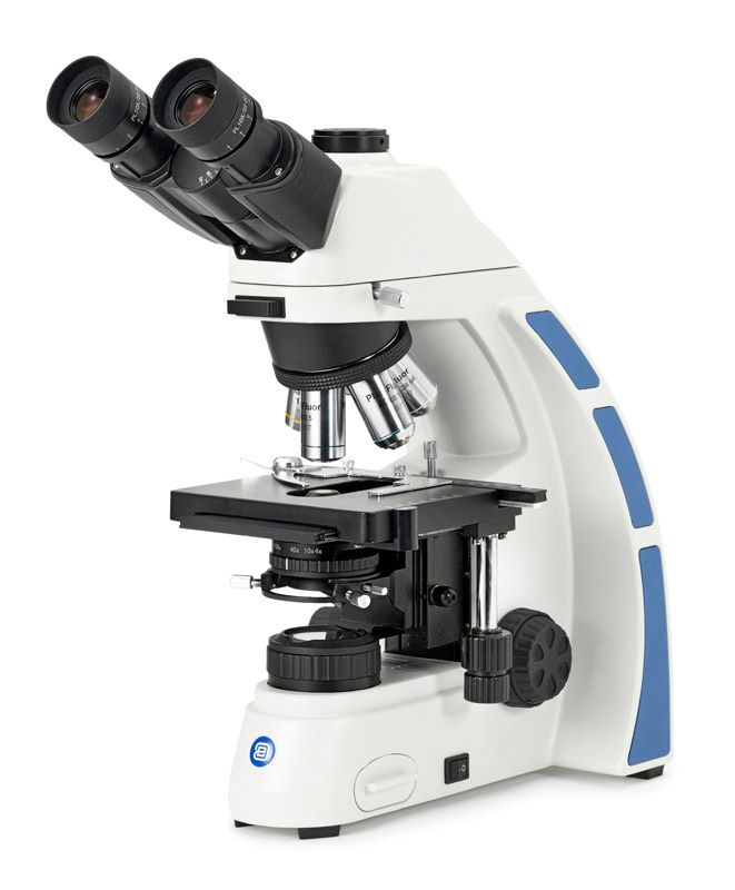 Oxion OX.3035 Trinocular with Plan 4x/10x/S40x IOS objectives and Abbe condenser