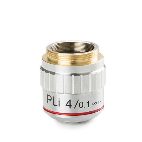 Plan PLi 4x/0.10 infinity corrected IOS objective. Working distance 21.0 mm