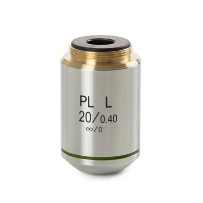 Plan PLMi 20x/0,40 unendlich korrigiertes IOS-Objektiv. Arbeitsabstand 8,8 mm