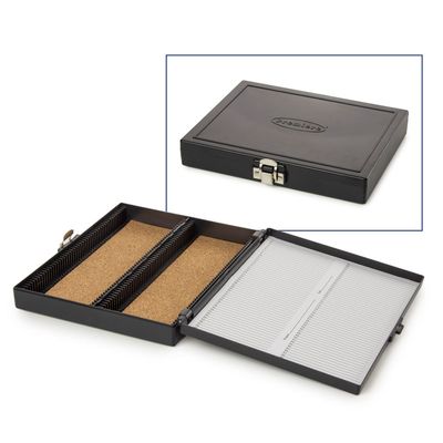 Scatola di preparazione in legno. Con spazio per 25 micro preparazioni