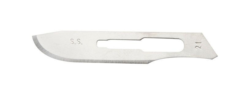 Blunt point scalpel blades packed per 5 pieces. For PB.5094