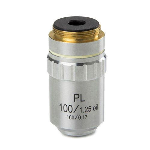 Plan PL S100x/1.25 objective. Working distance 0.33 mm