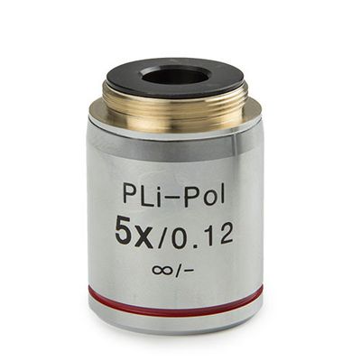 Planen Sie stressfreies PLPOLi 5x/0,12 IOS-Objektiv für iScope-Einfallspolarisation, keine Deckglaskorrektur. Arbeitsabstand 15,5 mm