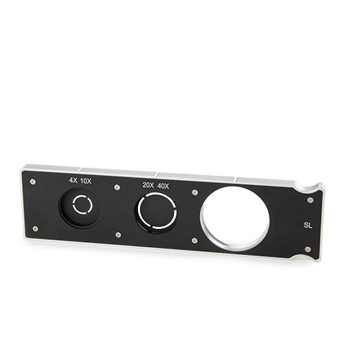 Chariot avec anneaux de contraste de phase 4x/10x et 20x/40x pour microscopes inversés Oxion Inverso