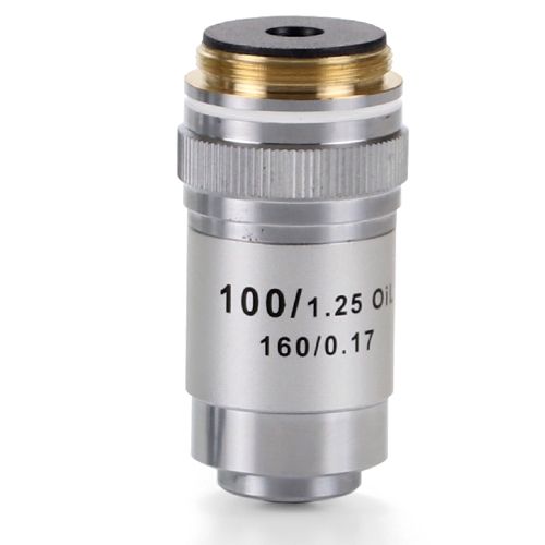 Achromatic 100x/1.25 DIN objective. Parafocal 45 mm