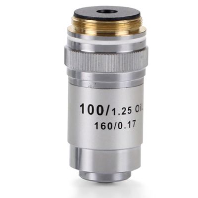 Achromatic 100x/1.25 DIN objective. Parafocal 45 mm