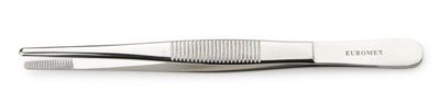 Pince à épiler anatomique 130 mm. Avec des points contondants. Acier inoxydable