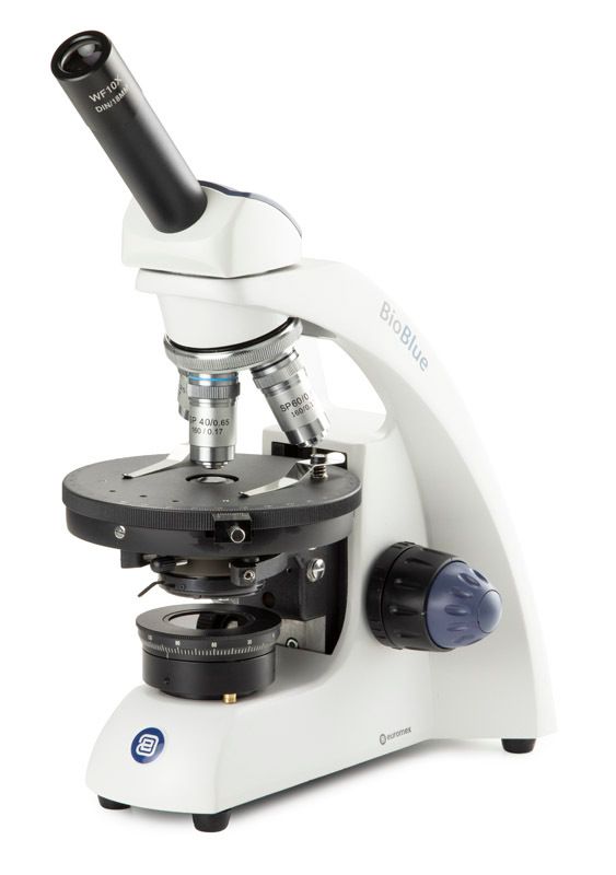BioBlue BB.4240-P-HLED Monocular with 4x/10x/S40x/S60x objectives, polarization, without cross table