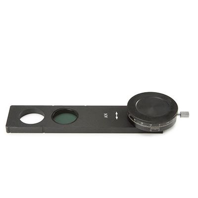 Polarizador giratorio de 360 Ø en soporte para iluminación incidente de los modelos iScope para polarización