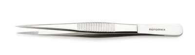 Anatomical tweezers 130 mm with pointed tips. Stainless steel