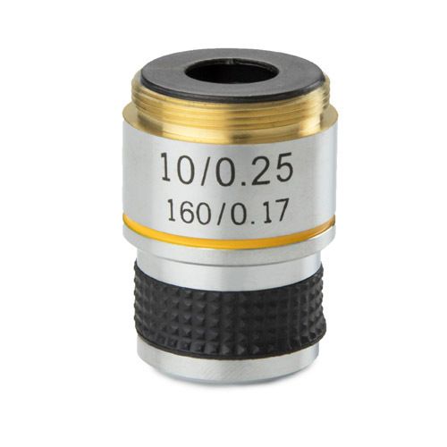 Achromatic 10x/0.25 objective. Parafocal 35 mm
