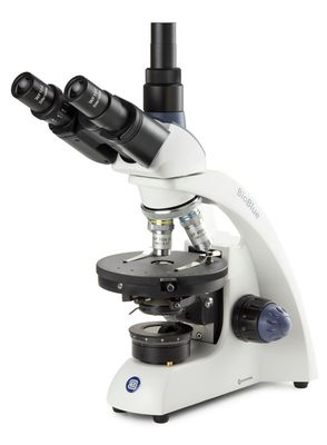 BioBlue BB.4241-P-HLED Triocular with 4x/10x/S40x objectives, polarization, without cross table