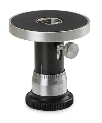 Cilindro Redondo Ø 70 mm en capa superior superior regulable de cristal negro y graduación micrométrica de 0,01 mm.