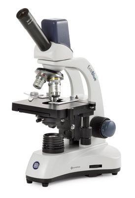 Oculaire EcoBlue digital EC.1655 Mono avec objectifs 4x/10x/S40x/S60x, avec table croisée
