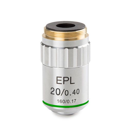E-plan EPL 20x/0.40 objective. Working distance 1.85 mm