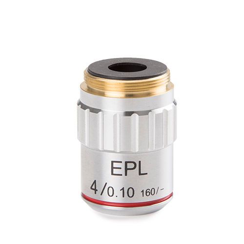 E-plan EPL 4x/0.10 objective. Working distance 37.0 mm