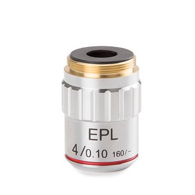 E-plan EPL 4x/0.10 objective. Working distance 37.0 mm