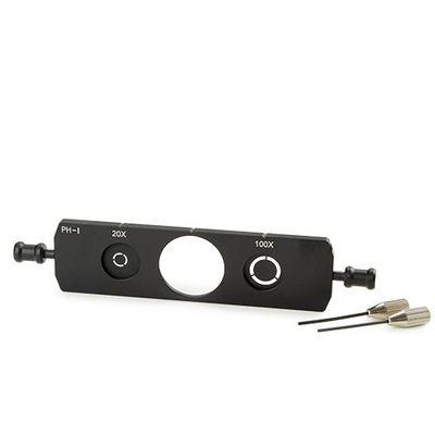 Phasenkontrastschlitten mit Phasenringen für Ölplan-Phasenobjektive PLPH 20x und S100x