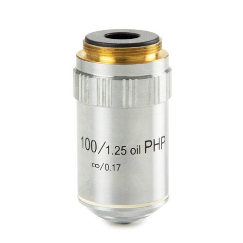 E-Plan phase EPLPHi S100x/1.25 oil immersion infinity corrected IOS objective. Working distance 0.36 mm